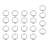 Maxbell 20 Pieces 2-Size Smooth Welded Polished Boat Marine Stainless Steel O Ring