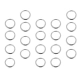 Maxbell 20 Pieces 2-Size Smooth Welded Polished Boat Marine Stainless Steel O Ring