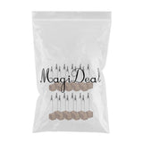Maxbell 20 Pieces Rustic Fire Scar Wooden Base Photo Clip Wedding Table Card Holder