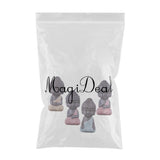 Maxbell 4 Pieces Tea Tray Decor - Little Monk Buddha Ceramic Statues Holder Tea Pet