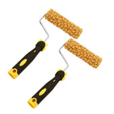 Maxbell 2 Pieces Wall Decorative Paint Roller Foam Sponge Painter Brush with Handle