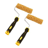 Maxbell 2 Pieces Wall Decorative Paint Roller Foam Sponge Painter Brush with Handle