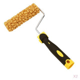 Maxbell 2 Pieces Wall Decorative Paint Roller Foam Sponge Painter Brush with Handle