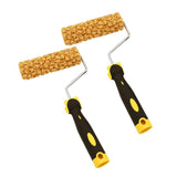 Maxbell 2 Pieces Wall Decorative Paint Roller Foam Sponge Painter Brush with Handle