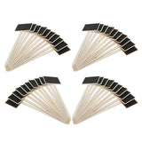 Maxbell 40 Pieces Mini Wooden Blackboard Chalkboard Tags Garden Wedding Use