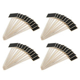 Maxbell 40 Pieces Mini Wooden Blackboard Chalkboard Tags Garden Wedding Use