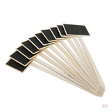 Maxbell 40 Pieces Mini Wooden Blackboard Chalkboard Tags Garden Wedding Use