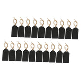 Maxbell 20 Pieces Mini Rectangle Wooden Blackboard Chalkboard Tags