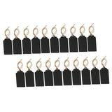 Maxbell 20 Pieces Mini Rectangle Wooden Blackboard Chalkboard Tags