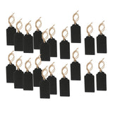 Maxbell 20 Pieces Mini Rectangle Wooden Blackboard Chalkboard Tags