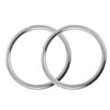 Maxbell 2 Pieces Seamless Stainless Steel O Round Rings Marine Grade 1/8" x 1"