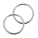 Maxbell 2 Pieces Seamless Stainless Steel O Round Rings Marine Grade 1/8" x 1"
