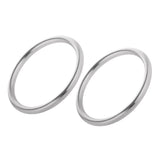 Maxbell 2 Pieces Seamless Stainless Steel O Round Rings Marine Grade 1/8" x 1"