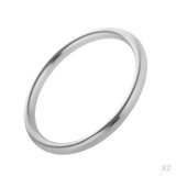 Maxbell 2 Pieces Seamless Stainless Steel O Round Rings Marine Grade 1/8" x 1"