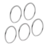Maxbell 5 Pieces Seamless Stainless Steel O Round Rings Marine Grade 1/8" x 1"