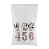 Maxbell 6x ABS Plastic House Door Number Sign Plaque DIY Digit Number 0 to 9 Number