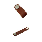 Maxbell 2x Handmade Leather Suitcase Handle Drawer Cabinet Leather Handle Pulls Knob