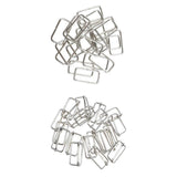 Maxbell 40Pcs Metal Square Buckle Connector for DIY Bag Craft Silver