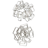 Maxbell 40Pcs Metal Square Buckle Connector for DIY Bag Craft Silver