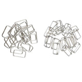 Maxbell 40Pcs Metal Square Buckle Connector for DIY Bag Craft Silver