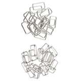Maxbell 40Pcs Metal Square Buckle Connector for DIY Bag Craft Silver