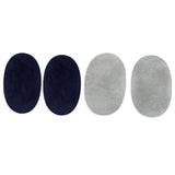 Maxbell 2 Pairs Sew-On Oval Elbow/Knee Patches Repair Sewing Applique Grey/Blue