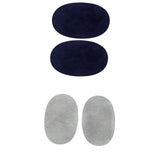Maxbell 2 Pairs Sew-On Oval Elbow/Knee Patches Repair Sewing Applique Grey/Blue