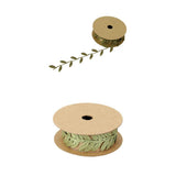 Maxbell 2 Rolls Vintage Satin Leaf Leaves Vine Garlands Ribbon Trim Sewing Craft