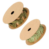 Maxbell 2 Rolls Vintage Satin Leaf Leaves Vine Garlands Ribbon Trim Sewing Craft