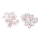 Maxbell 50pcs Wooden Printed Snowflake Christmas Buttons for Clothing Embellishments