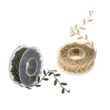 Maxbell 2 Rolls 15 Meters Leaves Ribbon Trim Wreath for Wedding Crafts Party Decor