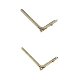 Maxbell 2Pcs Bronze L Shaped Metal Purse Bag Making Frames with Kiss Clasps