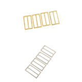 Maxbell 8Pcs Tri-Glide Adjustable Buckles Strap Slide 3 Bar Adjusters Gold Silver