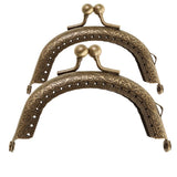 Maxbell 2Pcs Sew in Coin Bag Purse Metal Frame Handbag Clasp Fastening 8.5cm 10.5cm