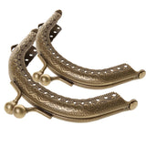 Maxbell 2Pcs Sew in Coin Bag Purse Metal Frame Handbag Clasp Fastening 8.5cm 10.5cm