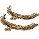 Maxbell 2Pcs Sew in Coin Bag Purse Metal Frame Handbag Clasp Fastening 8.5cm 10.5cm
