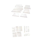 Maxbell White Mother of Pearl Shell Guitar Block Blank Fretboard Inlay Material Set