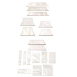 Maxbell White Mother of Pearl Shell Guitar Block Blank Fretboard Inlay Material Set