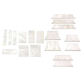 Maxbell White Mother of Pearl Shell Guitar Block Blank Fretboard Inlay Material Set