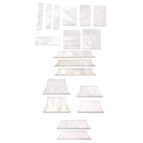 Maxbell White Mother of Pearl Shell Guitar Block Blank Fretboard Inlay Material Set