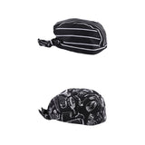 Maxbell 2 Pieces Kitchen Catering Chef Skull Cap Tie Back Pirate Hat Headwrap Unisex
