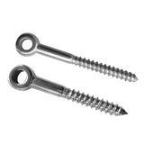Maxbell 2Pieces Marine Grade 316 Stainless Steel Threaded Screw Lifting Eye Bolt