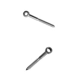 Maxbell 2Pieces Marine Grade 316 Stainless Steel Threaded Screw Lifting Eye Bolt