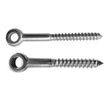Maxbell 2Pieces Marine Grade 316 Stainless Steel Threaded Screw Lifting Eye Bolt