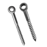 Maxbell 2Pieces Marine Grade 316 Stainless Steel Threaded Screw Lifting Eye Bolt