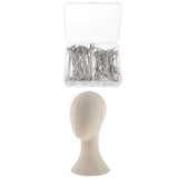Maxbell 22" Canvas Block Mannequin Head Wig Hat Making Display Holder & 150x T Pins