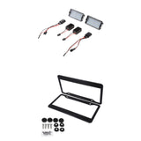 Maxbell 2x LED License Number Plate Light for Ibiza Leon + License Plate Frame Black