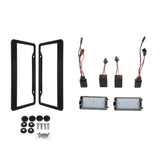 Maxbell 2x LED License Number Plate Light for Ibiza Leon + License Plate Frame Black