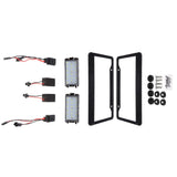 Maxbell 2x LED License Number Plate Light for Ibiza Leon + License Plate Frame Black