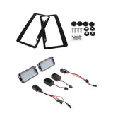 Maxbell 2x LED License Number Plate Light for Ibiza Leon + License Plate Frame Black